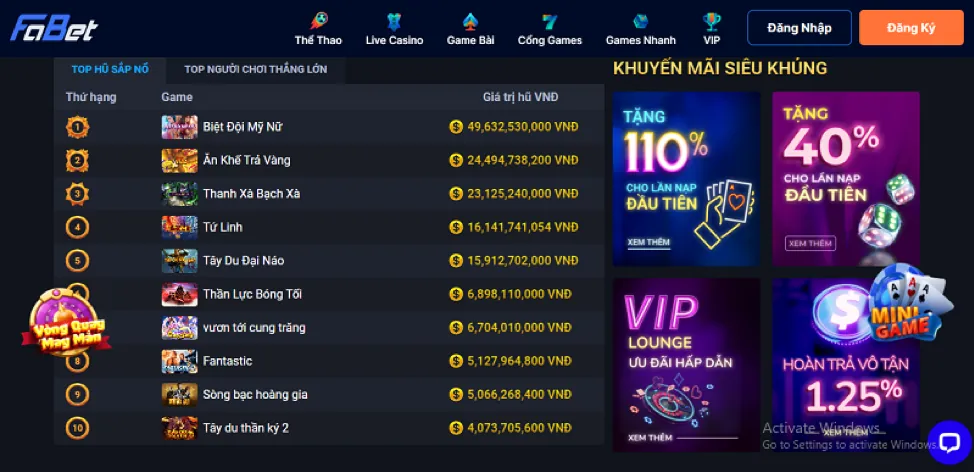 Hoàn Trả Thể Thao Casino CEO666